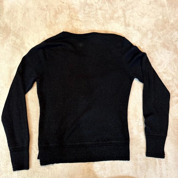 Banana Republic Petite PS Black Shimmer Button-Front Cardigan Sweater - Picture 7 of 8